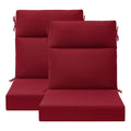 Unimatta Outdoor High Back Chair Cushion Seat Pads, 2-Pack 44 X 21 Inch Water-Repellent & Fade-Resistant Patio Furniture Cushion