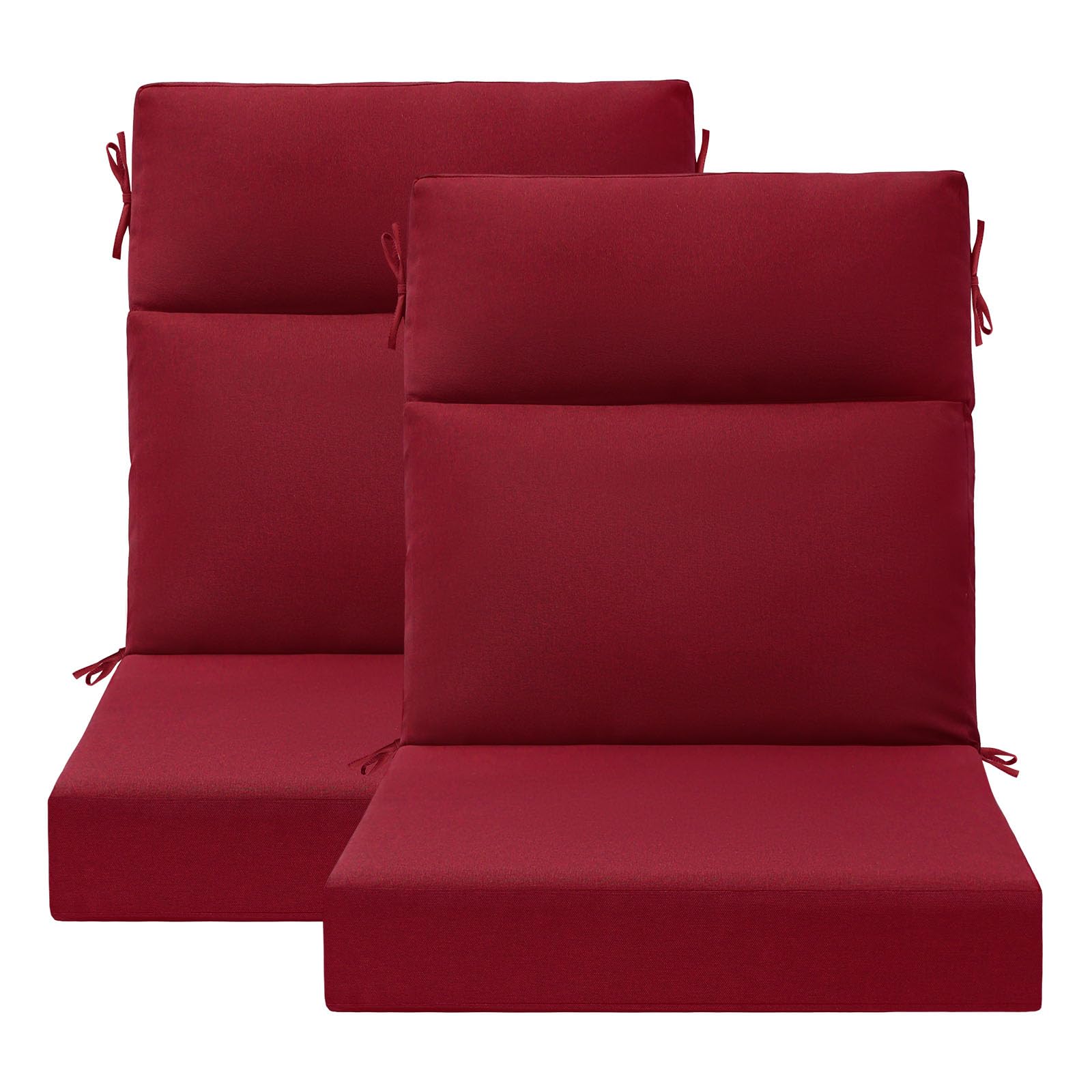 Unimatta Outdoor High Back Chair Cushion Seat Pads, 2-Pack 44 X 21 Inch Water-Repellent & Fade-Resistant Patio Furniture Cushion