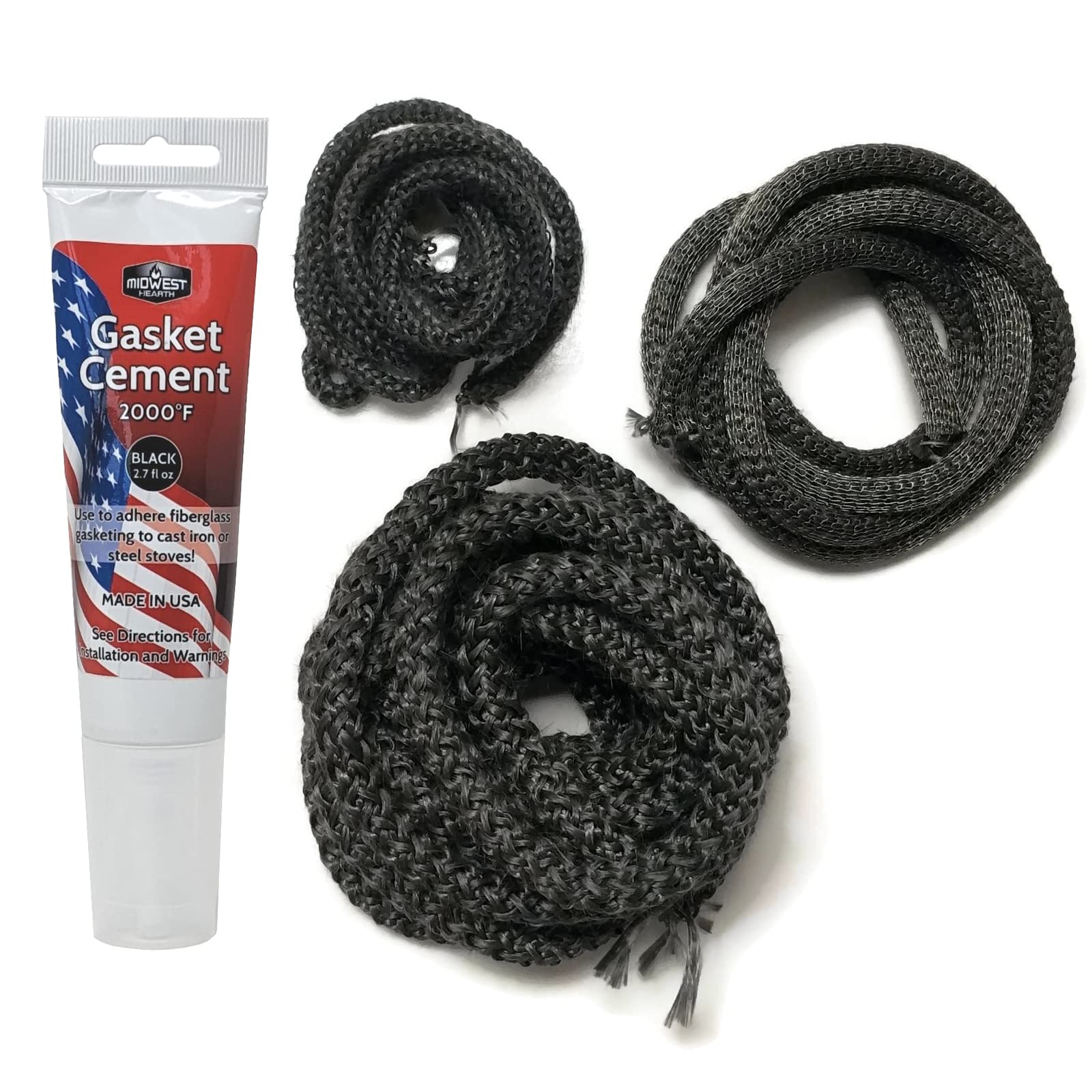 Midwest Hearth 3440 Gasket Kit for Intrepid I,II, Old Defiant*, Resolute, Vigilant Stoves by Vermont Castings