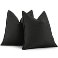 Zwjd Black Pillow Covers 22X22 Set Of 2 Chenille Throw Pillow Covers With Elegant Design Soft And Luxurious Decorative Throw Pil