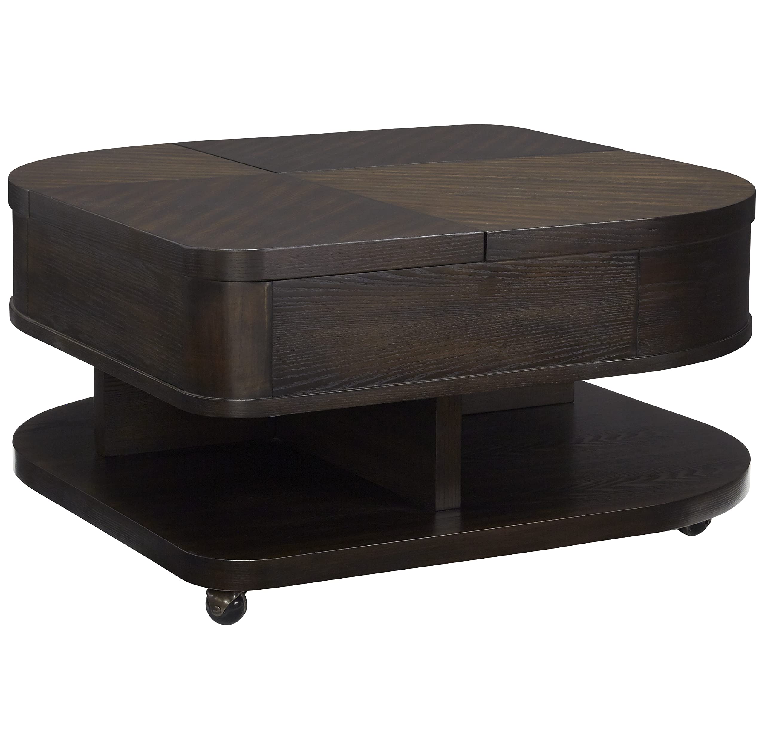 Progressive Furniture Grove Park Wedge Double-Lift Cocktail Table, Brown