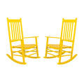 Shine Company Vermont Rocking Chairs, Outdoor Front Porch Rocker Set Of 2, Lemon