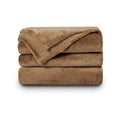 Nanpiper Fleece Blankets Super Soft Flannel King Size Blanket For Bed Luxury Cozy Microfiber Plush Fuzzy Blanket,Coffee Brown