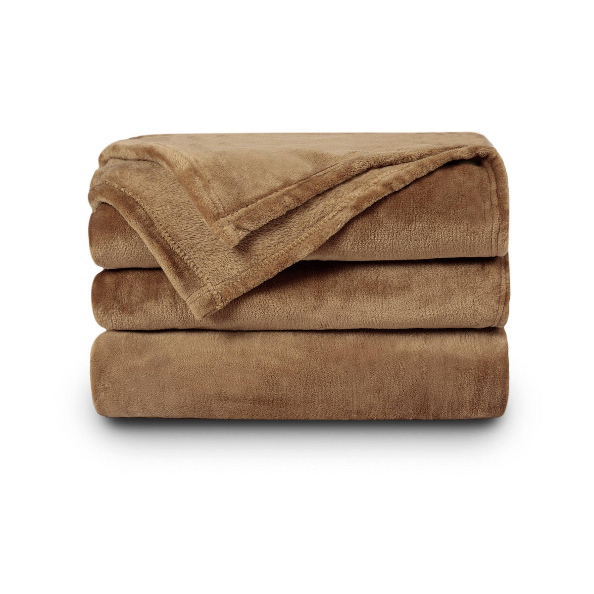 Nanpiper Fleece Blankets Super Soft Flannel King Size Blanket For Bed Luxury Cozy Microfiber Plush Fuzzy Blanket,Coffee Brown