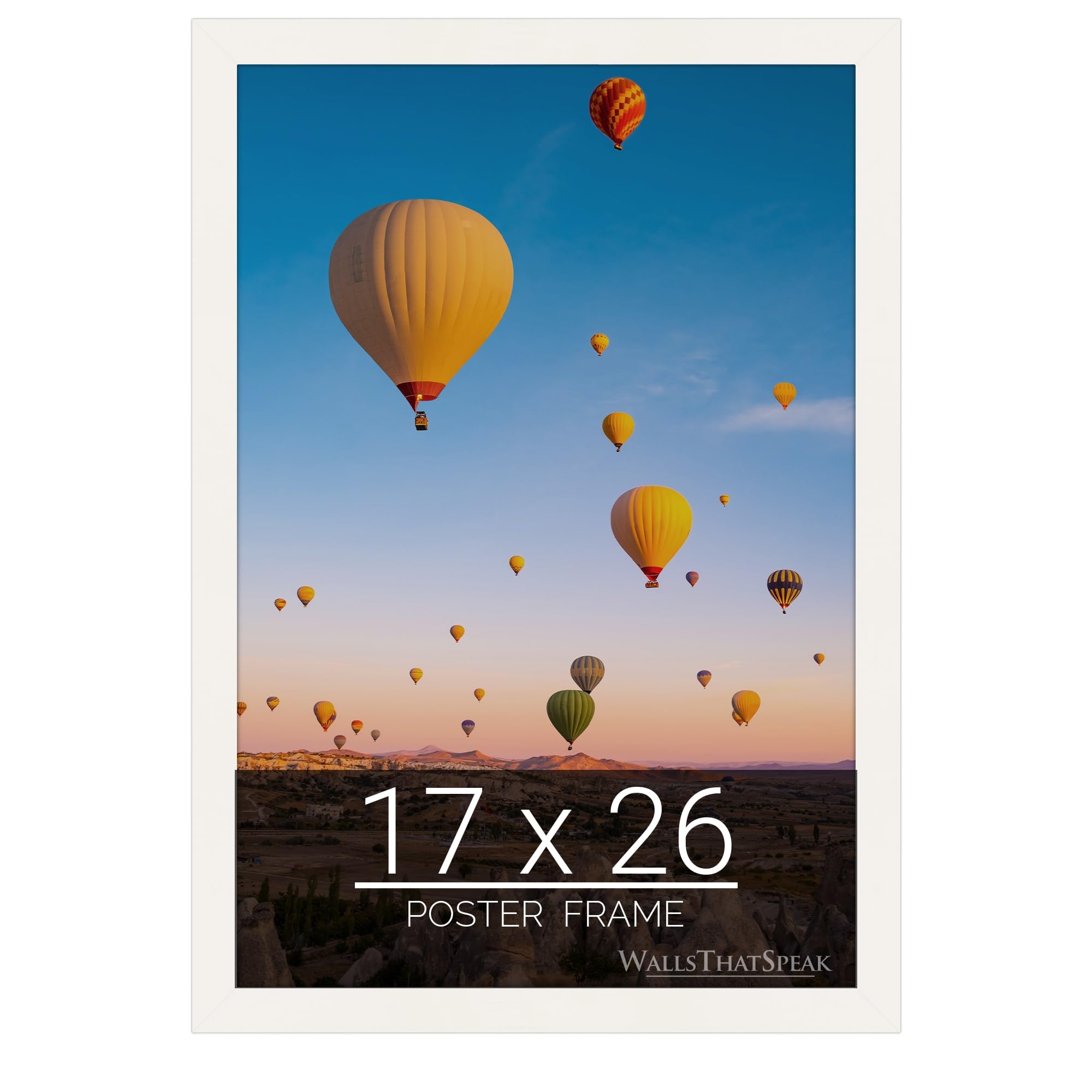 wallsthatspeak 17x26 white Picture Frame for Puzzles Posters Photos or Artwork