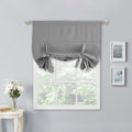 NICETOWN Tie Up Curtain for Kitchen - Roman Shade for Window Thermal Insulated Energy Saving Rod Pocket Short Curtain Panel for 
