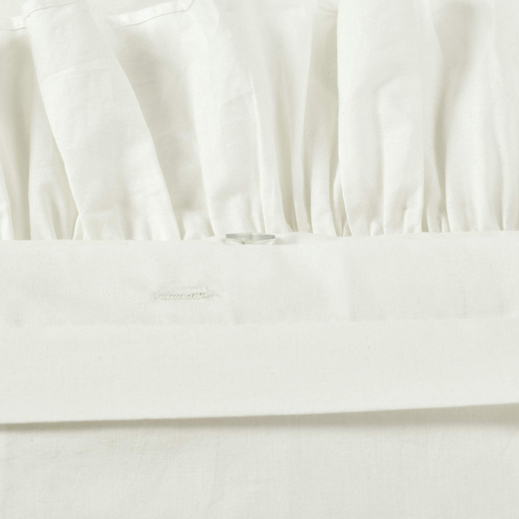 Lush Decor Reyna Ruffle 100% Cotton Duvet Cover Set - 3 Piece Cozy Ruffled Bedding Set - Timeless Elegance And Comfort - King, W