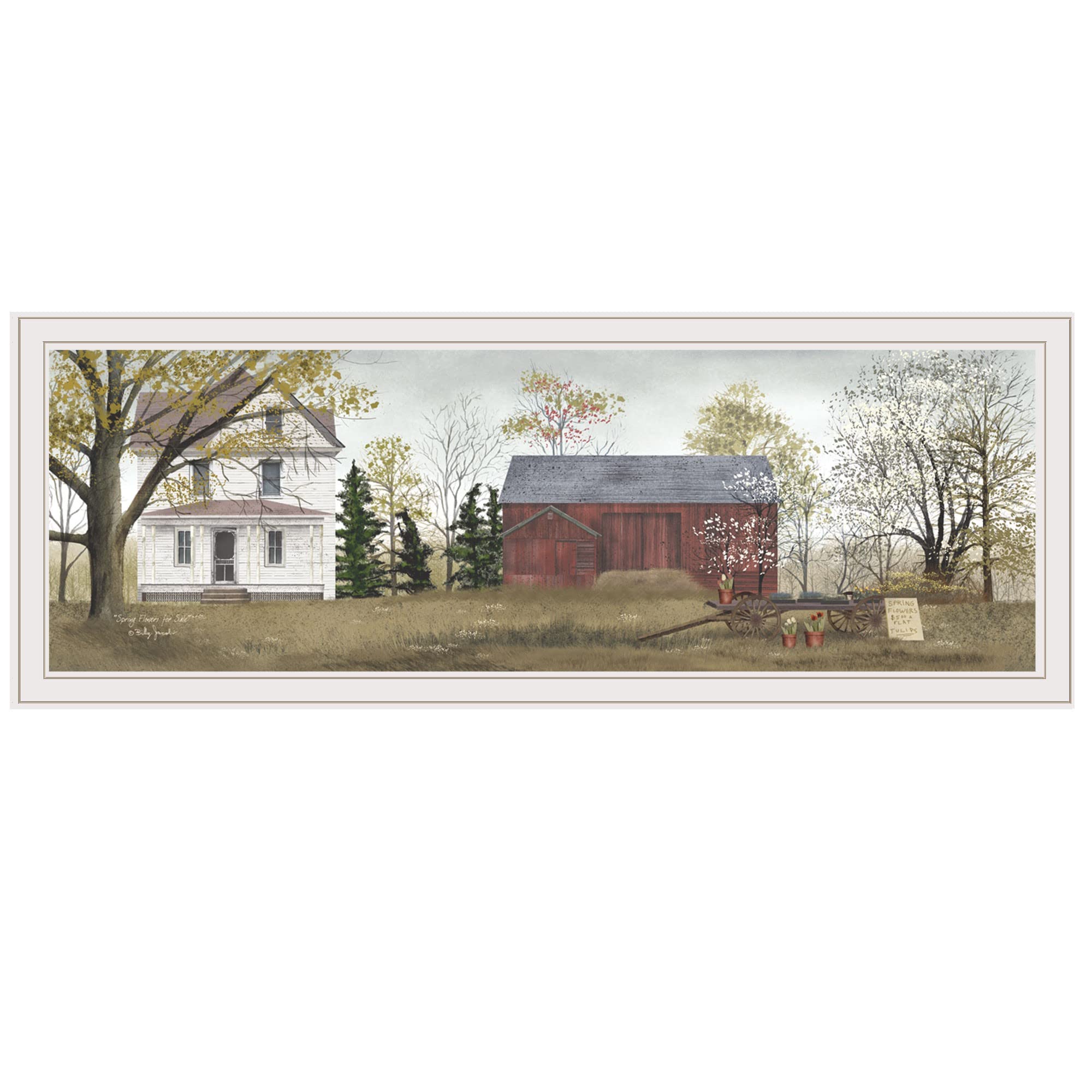 Spring Flowers For 6 White Framed Print Wall Art