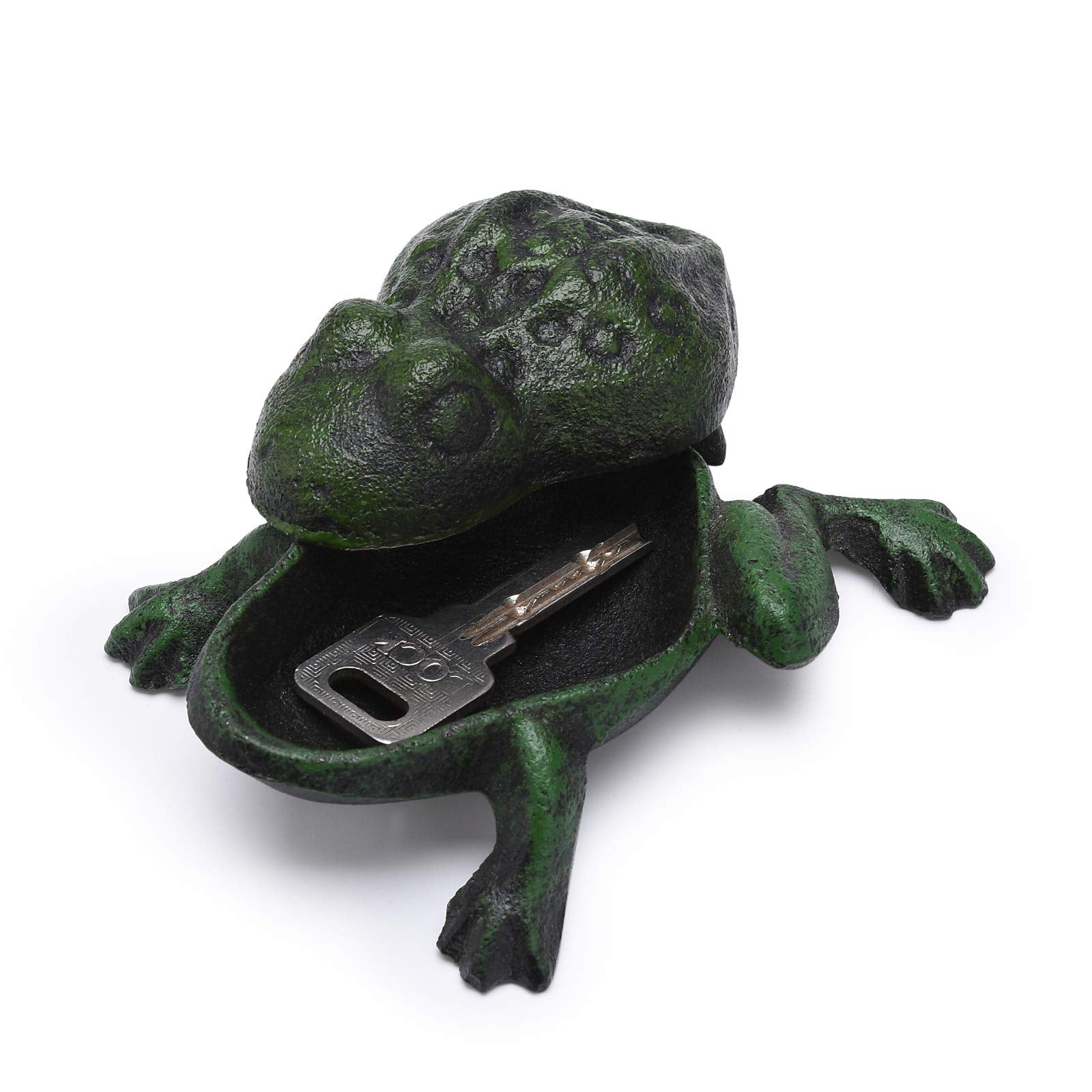 Brasstar Cast Iron Key Hider Outdoor Frog Mini Storage Box Jewel Case Garden Home Decor Tqzdpt51