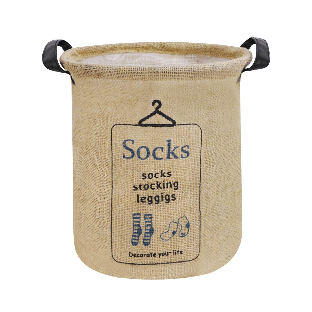 Pop-up Laundry Hampers Waterproof Cotton Linen Foldable Round Storage Bucket Organizer Dirty Clothes Shoes Basket Holder Baby's 