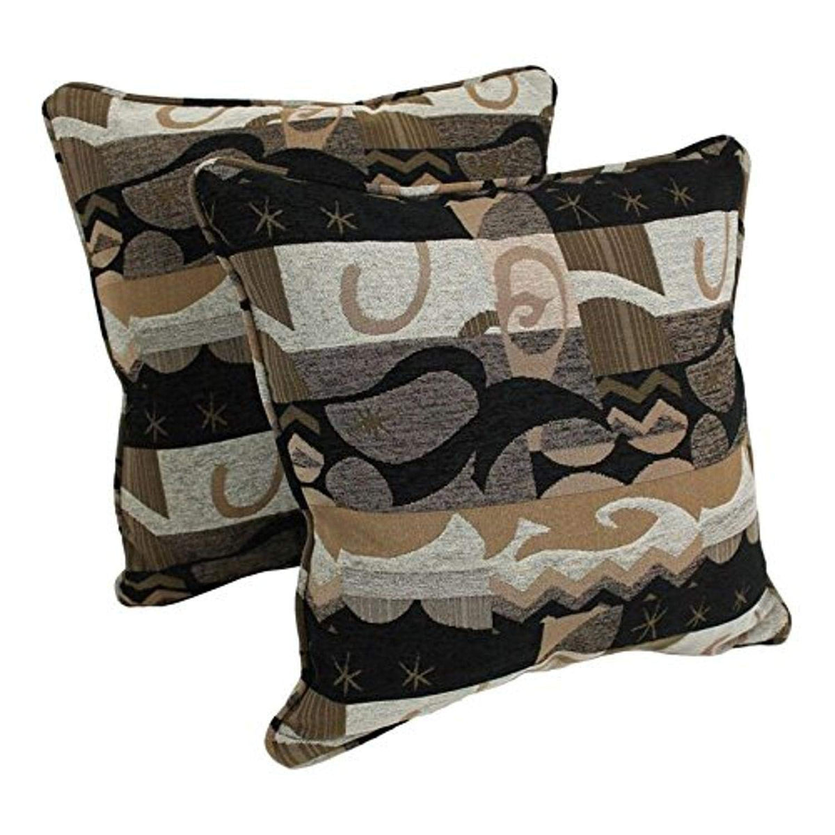 Blazing Needles Corded Jacquard Chenille Floor Pillows (Set of 2), 25&quot;, Elysian Fields