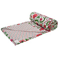Trance Home Linen Pure Cotton Reversible Dohar Double Bed Size | AC Blanket Comforter | Soft LightWeight Bed Blanket (84 x 88 i