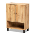 Baxton Studio Shoe Cabinet With Oak And Black Atsc1613Wotan Oakshoe Cabinet