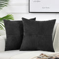 Fancy Homi 2 Packs Black Decorative Throw Pillow Covers 20X20 Inch For Living Room Couch Bed Sofa, Rustic Farmhouse Boho Home De