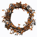 CWI Gifts Pip Twig Star Wreath Rings - 8 inch - Wreath Decor for Front Door and Candle Decorating - Mustard/Black