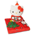 Hello Kitty Santa Sweet Hugger Pillow and Throw Blanket Set - 11 inch Character Plush with 40x50 inch Soft Fleece Blanket - Cozy