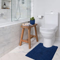 LuxUrux Bath Mat, U-Shaped Contoured Rug for Around Toilet, Super Absorbent Shaggy Bath Rug. Machine Wash & Dry