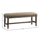 Carefree Home Furnishings Balboa Park Bench, Roasted Oak