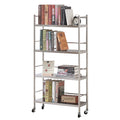 susunnus Stainless Shelves with Wheels,27.6in4T,Study,Living Room,Kitchen