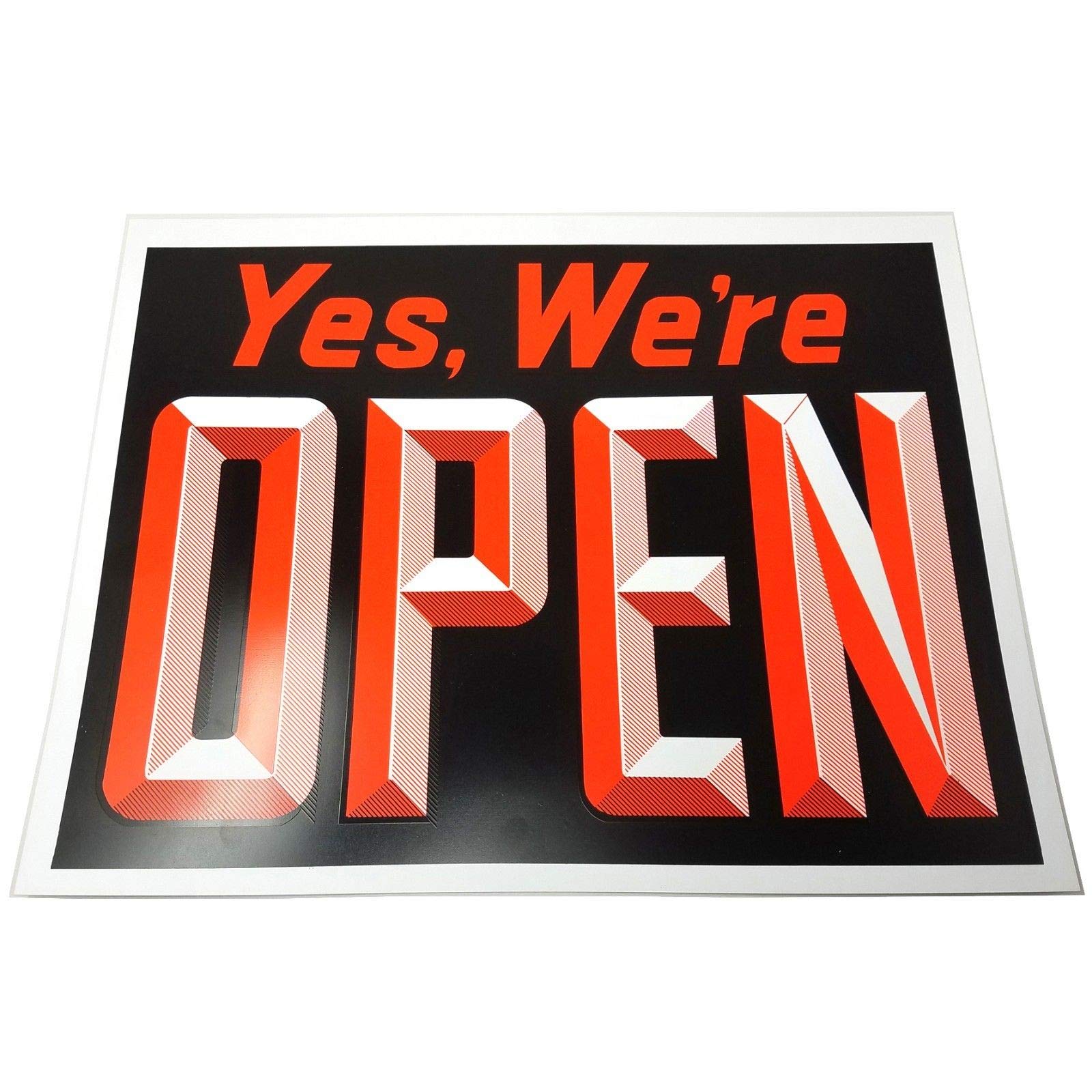 Extra Large Yes We'Re Open & Closed Window Sign, 15' H X 19' W, 2 Pack
