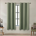 Dark Sage Green Blackout Curtains 63 Inch Length For Bedroom 2 Panels Set Grommet Room Darkening Insulated Thermal Drapes Window Treatment Curtain Panels For Living Room Boho Decor,42X63 In Long