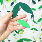 52 Ft Spring Summer Theme Green Paper Leaf Garland Hanging Leaves Streamer Banner For Green Birthday Wedding Engagement Bridal S