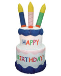BZB Goods 6 Foot Inflatable Happy Birthday Cake LED Lights Outdoor Indoor Holiday Decorations, Blow up Lighted Yard Decor, Giant