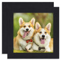 TOFOREVO Picture Frames 4x4 Set of 2 Black Wood Grain Photo Frame for Gallery Wall Mounting or Tabletop Display