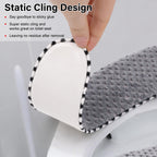 2Pairs Warm Toilet Seat Cover Mat Plush Thick Toilet Seat Padded Non Slip Soft Toilet Seat Cushion Washable Bathroom Warmer Stat