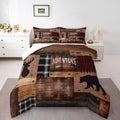 Cabin Bedding Sets Queen Size,Rustic Farmhouse Bedding Comforter Sets,Caming Or Adventure Quilt Set,Kids Boys Men Teens Room Dec