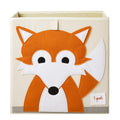 3 Sprouts Toy Storage Organizer: Toy Box Cube Organizer for Playroom, Nursery - Foldable Storage Bin - Fox