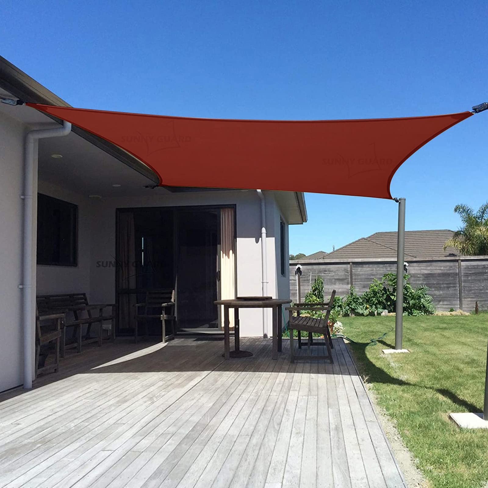 Sunny Guard Custom Size 14'X20' Terra Sun Shade Sail Rectangle Uv Block Shade For Backyard Yard Patio Deck Garden.(Customized.)