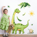Large Cute Dinosaur Wall Decals, Cartoon Brachiosaurus Dino Wall Stickers Vinyl Peel and Stick Wall Decal Self Adhesive Wall Art
