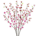 Tepaler 4pcs Artificial Cherry Blossom Flowers 28 Tall Silk Cherry Blossom Branches Faux Pink Peach Stems for Wedding Home Garde
