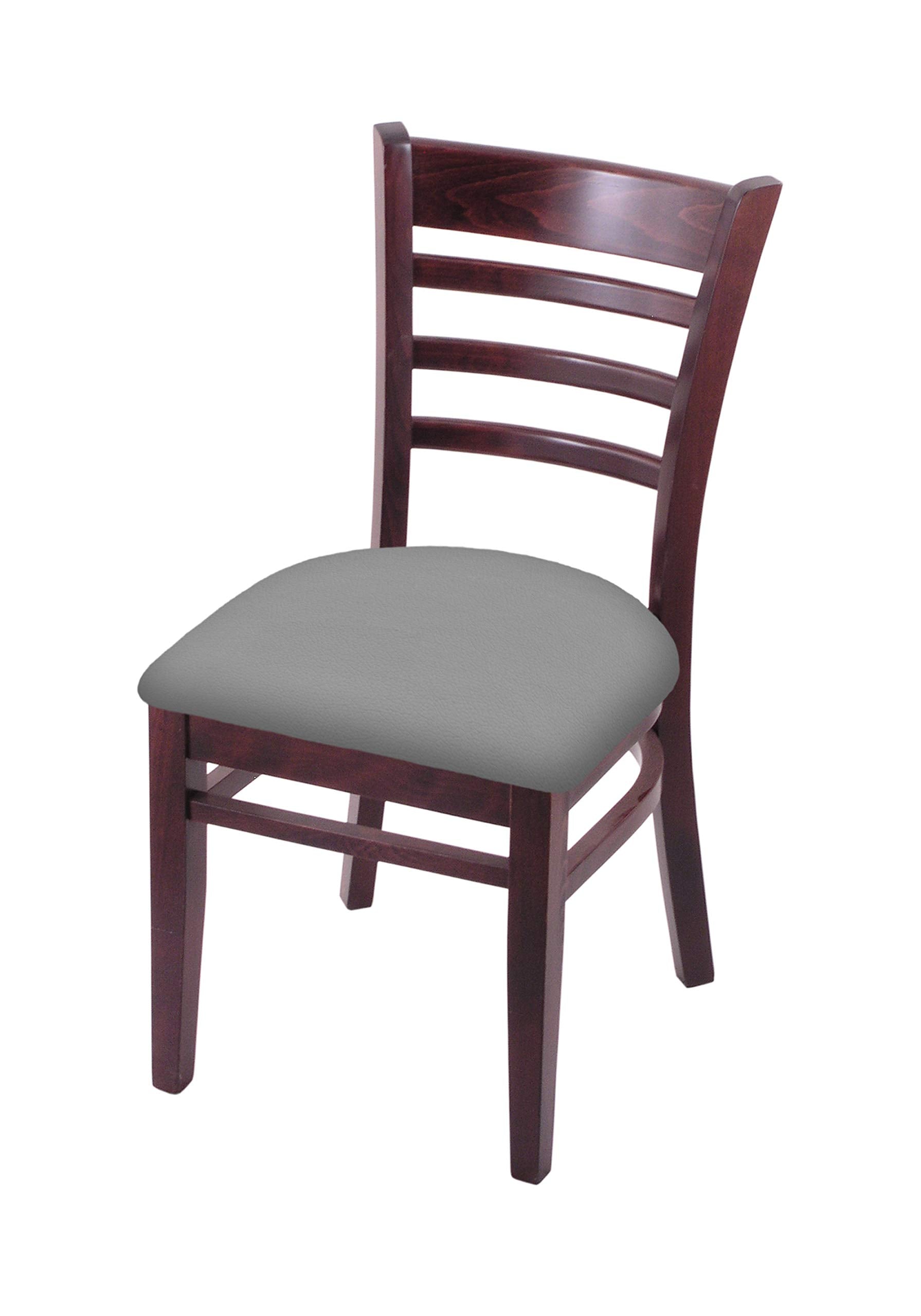 Holland Bar Stool Co. 3140 18 Chair with Dark Cherry Finish and Canter Folkstone Grey Seat