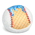 HunnmingRe 14 Inch Ice Cream Drip Baseball Plush Pillow, Soft Stuffed Sports Cushion for Sofa Bedroom Decoration Baseball Team G