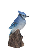 Hi-Line Gift Motion Activated Singing Blue Jay Standing ON Stump