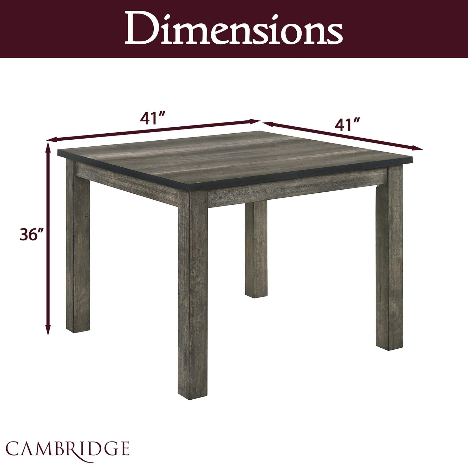 Cambridge Drexel 5-Piece Counter-Height Dining Set, Weather Gray