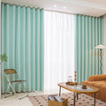 MOONVAN Windows Light Green Blackout Curtains 72 inches Long 2 Panels Set Grommet Blackout Drapes Energy Saving Noise Reducing T