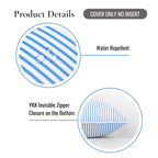Hofdeco Premium Coastal Patio Indoor Outdoor Pillow Cover Only, 20'X20' Water Repellent For Backyard, Couch, Cornflower Blue S