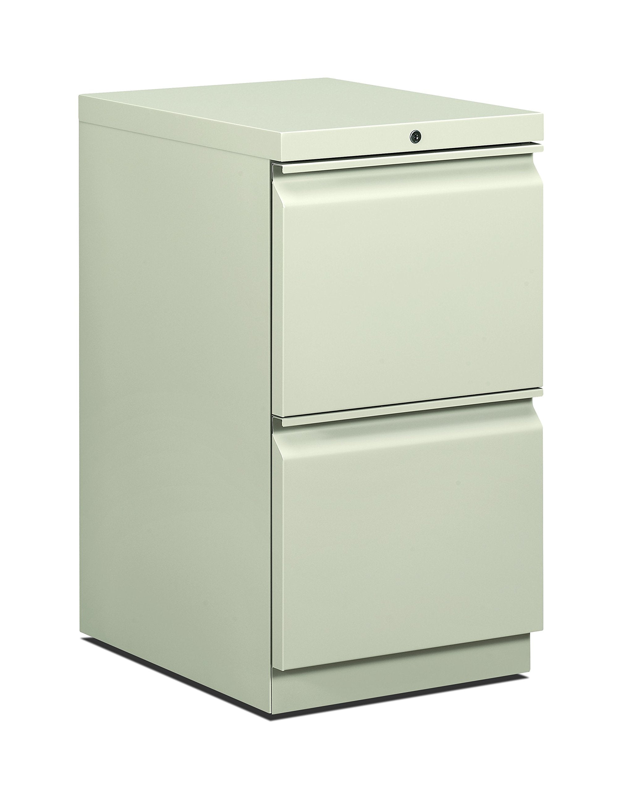HON 33823RS 22-7/8-Inch Efficiencies Mobile Pedestal File with 2 File Drawers, Light Gray