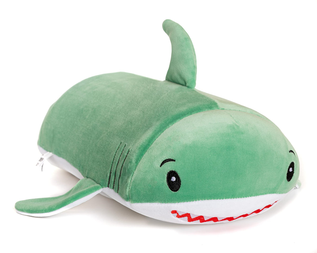 MEMORY MATES Jake The Shark Memory Foam Pillow Plush,15    Stuffed Animal