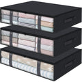 StorageRight Storage Bins Clothes Storage, Foldable Blanket Storage Bags, Under Bed Storage Containers for Organizing, Clothing,