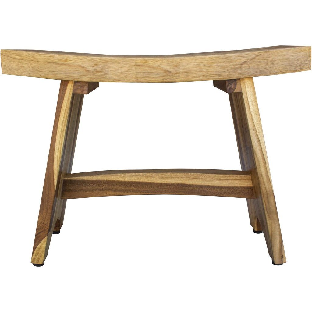 HomeRoots Contemporary Teak Outdoor Bench in Natural Finish