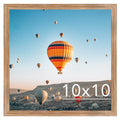 JCJMY 10x10 Picture Frame Rustic Brown for Wall Hanging, Wall Mounting Horizontally or Vertically, 10 x 10 Square Wall Gallery P