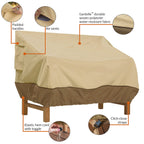 Classic Accessories Veranda Water-Resistant 58 Inch Deep Seated Patio Sofa/Loveseat Cover, Patio Furniture Covers