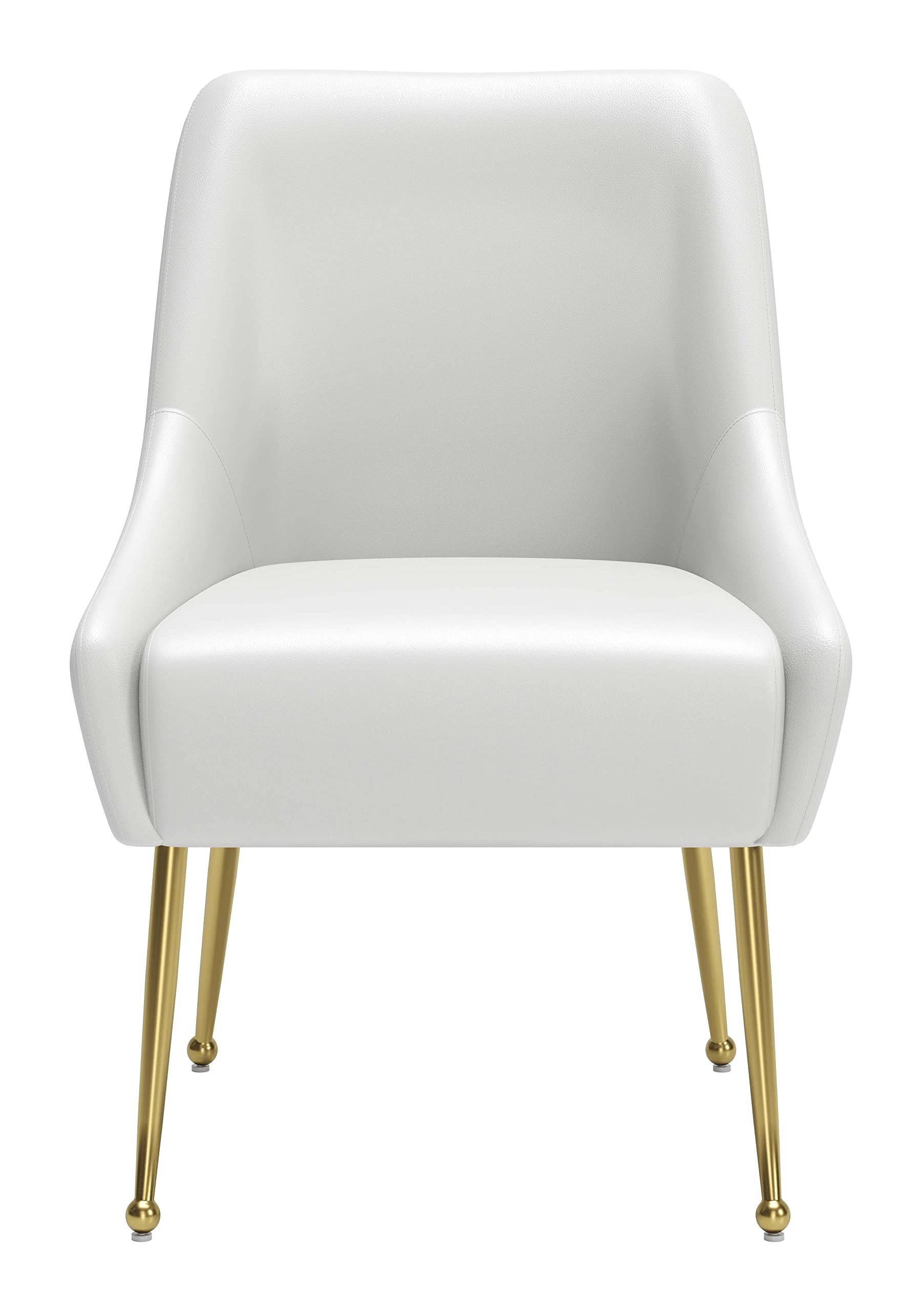 Zuo Maxine Dining Chair White & Gold