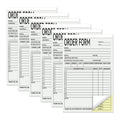 Suituts 6 Pack Sales Order Books Work Order Form Pads, 2 Part Carbonless, 5.5 X 8.5 Inch Invoice Receipt Book For Small Business