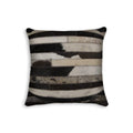 HomeRoots 328265 18'' X 18' X 5'' Modern Tricolor Torino Kobe Cowhide Pillow