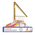 Single Foldable Clothing Rack, Wall-Mounted Retractable Clothes Hanger for Laundry Dryer Room, Hanging Drying Rod, Small Collaps